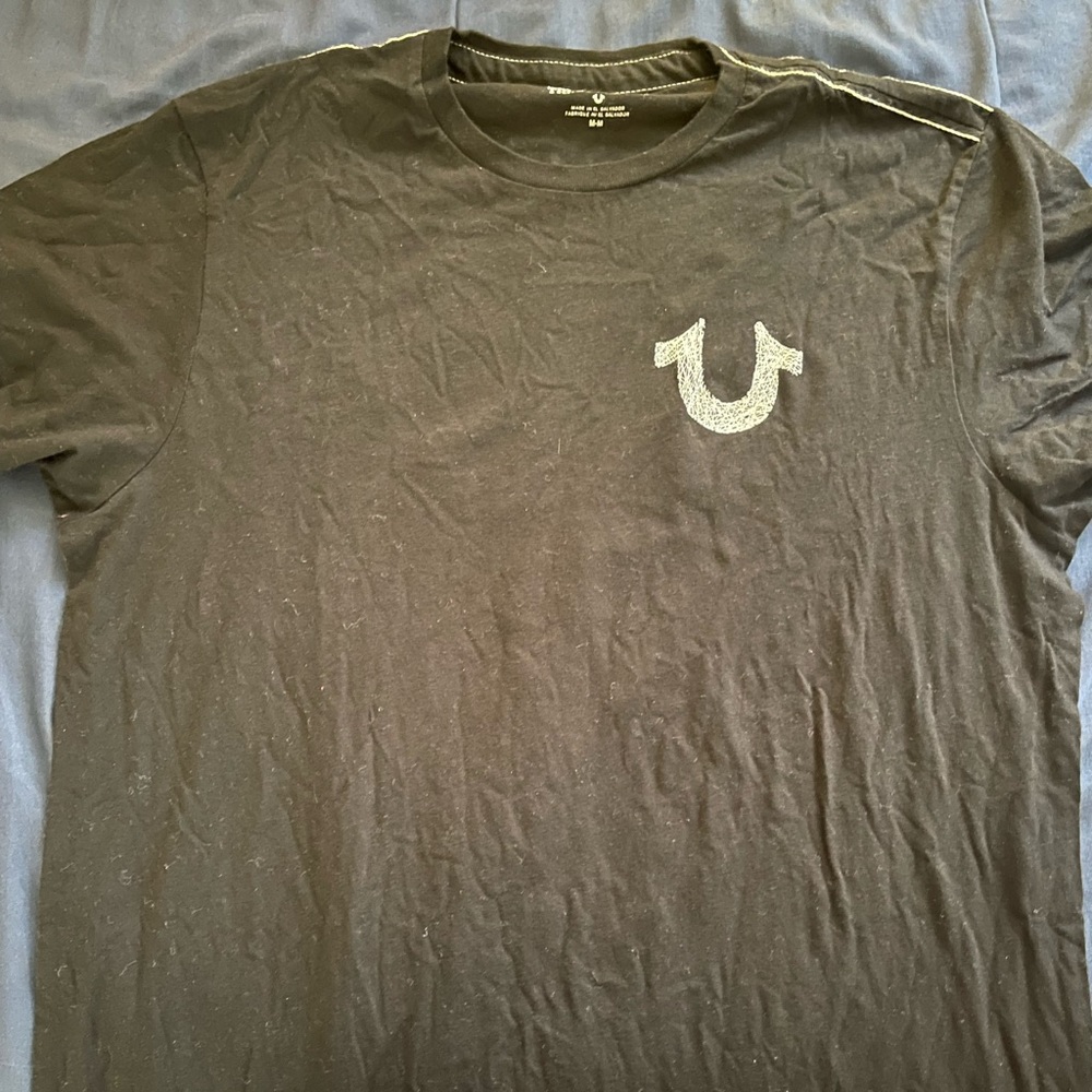 True Religion Black Logo T Shirt